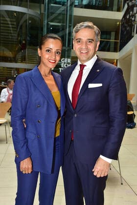 Gustav Heinemann Bürgerpreis 2021 Sawsan Chebli, SPD with husband Nizar Maarouf Award of the Gustav Heinemann Bürgerpreis in the Atrium of the Willy Brandt Haus in Berlin on 26 08 2021 Photopress Mueller