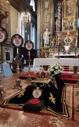 Bilder des Jahres 2021, Entertainment 08 August Entertainment Themen der Woche KW34 Entertainment Bilder des Tages 27-08-2021 Parma Funeral of Princess Maria Teresa of Bourbon-Parma in the Basilica di Santa Maria della Steccata in Parma, Italy. The princess, died of corona in Paris on the 26th of march 2020 at the age of 86. Â  Copyright: xÂxPPE Royalblog HansxJacobsx