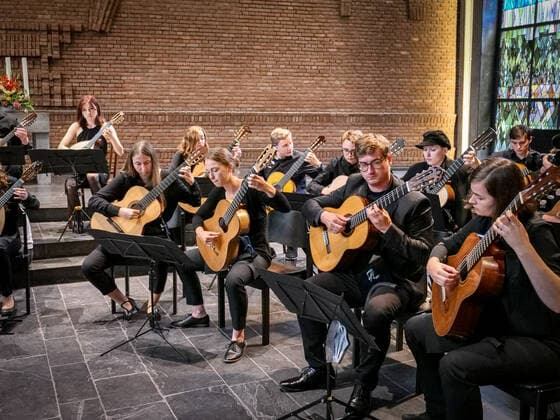 Concert of the Bundesjugendzupforchester in Hannover 37 young musicians of the Bundesjugendzupforchester played modern and older pieces in the church St Martin in Hannover Linden under the direction of the conductor Lisa Hummel. Copyright: xBerndxGüntherx