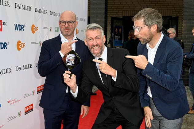 Ralf Remmel, Sebastian Pufpaff and Marcel Behnke at the 57 award ceremony of the Grimme Award 2021 in the theatre of the city Marl Marl, 27 08 2021 Foto:xF.xKernx xFuturexImage