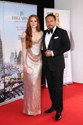 Barbara Meier and her husband Klemens Hallmann at the European Culture Award Gala Ceremony on 28 08 2021 in the Opera House in Bonn European Culture Award Ceremony 2021 in Bonn