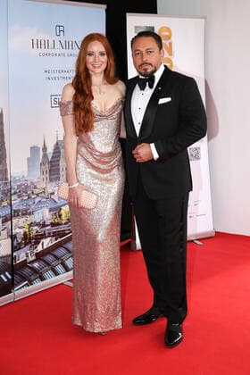 Barbara Meier and her husband Klemens Hallmann at the European Culture Award Gala Ceremony on 28 08 2021 in the Opera House in Bonn European Culture Award Ceremony 2021 in Bonn