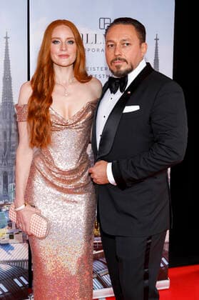 Barbara Meier with husband Klemens Hallmann at the European Culture Award Gala 2021 in the Opera House Bonn, 28 08 2021 Foto:xC.xHardtx xFuturexImage