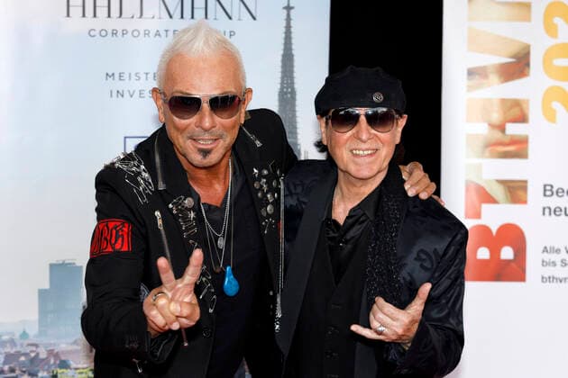 Rudolf Schenker and Klaus Meine of the Scorpions at the European Culture Award Gala 2021 at the Opera House Bonn, 28 08 2021 Foto:xC.xHardtx xFuturexImage