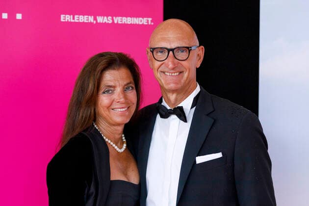 Timotheus Höttges with wife Adriane at the European Culture Award Gala 2021 at the Opera House Bonn, 28 08 2021 Foto:xC.xHardtx xFuturexImage