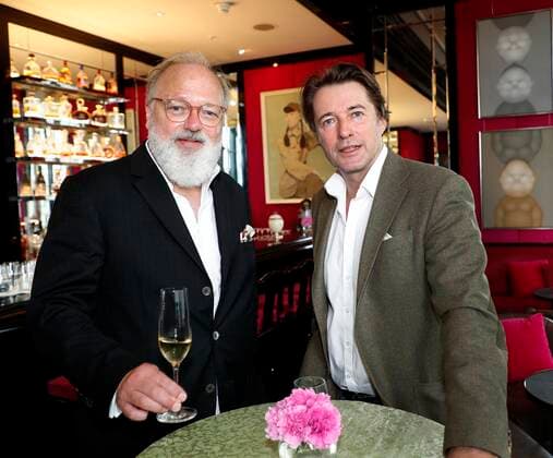 Georg Seitz, Bruno Eyron at the gala award ceremony for Mario Adorf at the China Club Berlin