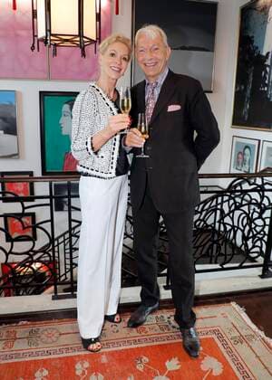 Grit Weiss, Joe Groebel at the gala award ceremony for Mario Adorf at the China Club Berlin
