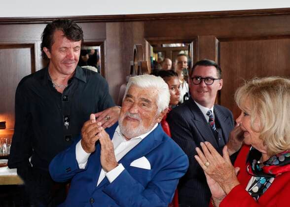 David Bennent, Mario Adorf at the gala award ceremony for Mario Adorf at the China Club Berlin