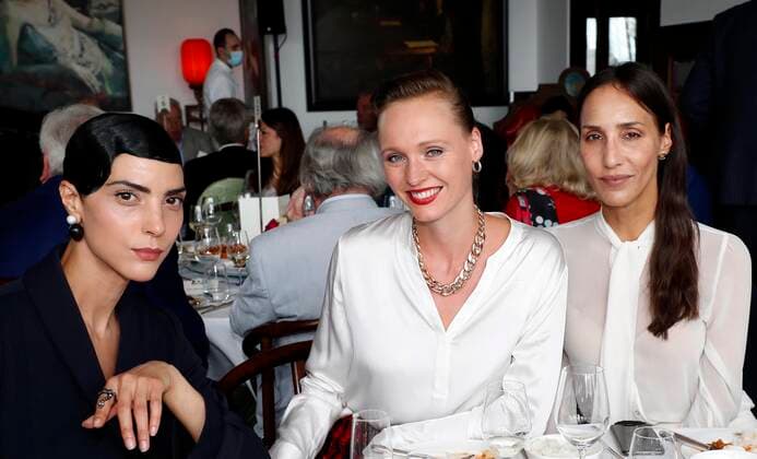 Zoe Helali, Nele Herrmann, Friederike dirscherl at the gala award ceremony for Mario Adorf at the China Club Berlin