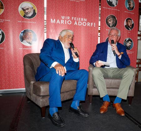 Mario Adorf, Hans Werner Kilz at the gala award ceremony for Mario Adorf at the China Club Berlin