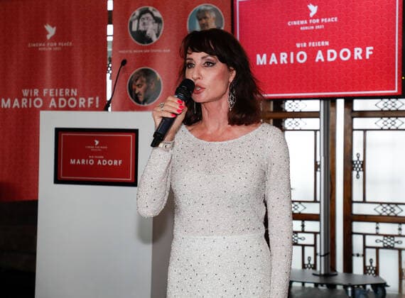 Anna Maria Kaufmann at the gala award ceremony for Mario Adorf at the China Club Berlin