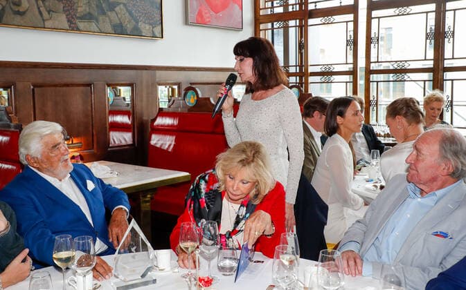 David Bennent, Mario Adorf , Anna MAria Kaufmann, Monique Faye, Michael Mendl at the gala award ceremony for Mario Adorf at the China Club Berlin