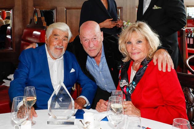 Mario Adorf, Joachim von Vietinghoff, Monique Faye at the gala award ceremony for Mario Adorf at the China Club Berlin