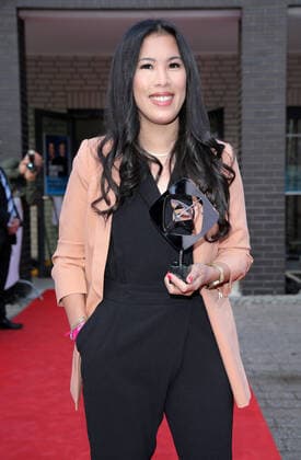 Adolf Grimme Award 27 08 2021 Presenter Mai Thi Nguyen Kim in the Marl Theatre, Am Theater 1, at the Adolf Grimme Award ceremony 27 08 2021