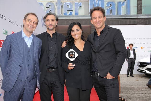 Adolf Grimme Award 27 08 2021 Gunnar Dedio Lucio Mollica Mayte Carrasco Marcel Mettelsiefen at the Marl Theatre, Am Theater 1, at the Adolf Grimme Award ceremony 27 08 2021