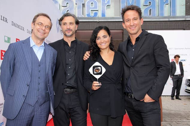 Adolf Grimme Award 27 08 2021 Gunnar Dedio Lucio Mollica Mayte Carrasco Marcel Mettelsiefen at the Marl Theatre, Am Theater 1, at the Adolf Grimme Award ceremony 27 08 2021