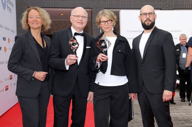 Adolf Grimme Award 27 08 2021 Jutta Krug Dominik Wessely Antje Boehmert Philipp Kaessbohrer in the Theater Marl, Am Theater 1, at the Adolf Grimme Award ceremony 27 08 2021