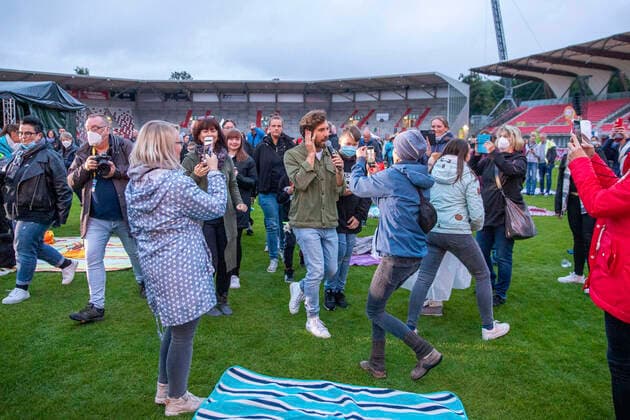 Max Giesinger live at the Vor Deiner Tür Open Air at Steigerwaldstadion Erfurt, 29 08 2021 Foto:xM.xKremerx xFuturexImage