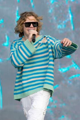 Australian rapper The Kid LAROI performs on Main Stage East during day 2 of Reading Festival 2021 at Richfield Avenue in Reading, Berkshire. AUGUST 27th 2021  DFLx21486