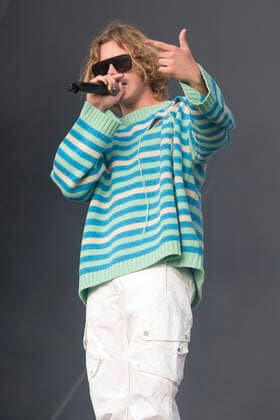 Australian rapper The Kid LAROI performs on Main Stage East during day 2 of Reading Festival 2021 at Richfield Avenue in Reading, Berkshire. AUGUST 27th 2021  DFLx21486