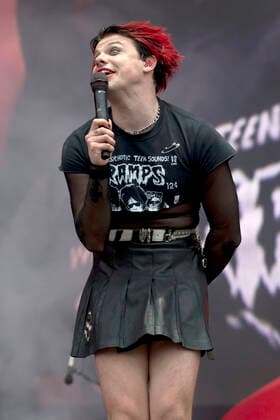 Yungblud performs on Main Stage West during day 3 of Reading Festival 2021 at Richfield Avenue in Reading, Berkshire. AUGUST 29th 2021  DFLx21487