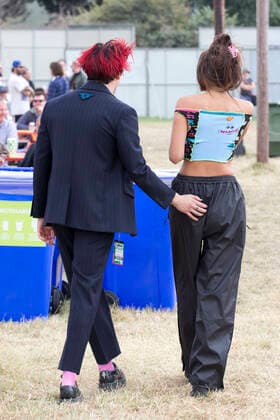 Yungblud and his girlfriend Jesse Jo Stark spotted during day 3 of Reading Festival 2021 at Richfield Avenue in Reading, Berkshire. AUGUST 29th 2021  DFLx21487
