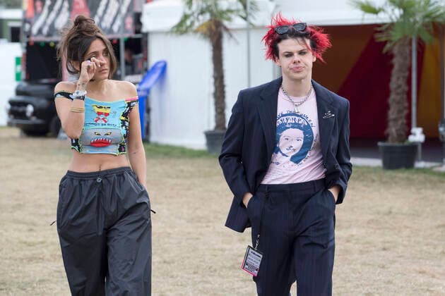 Yungblud and his girlfriend Jesse Jo Stark spotted during day 3 of Reading Festival 2021 at Richfield Avenue in Reading, Berkshire. AUGUST 29th 2021  DFLx21487