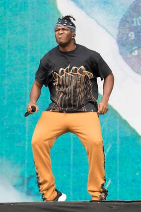 KSI performs on Main Stage East during day 3 of Reading Festival 2021 at Richfield Avenue in Reading, Berkshire. AUGUST 29th 2021  DFLx21487