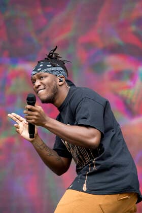 KSI performs on Main Stage East during day 3 of Reading Festival 2021 at Richfield Avenue in Reading, Berkshire. AUGUST 29th 2021  DFLx21487