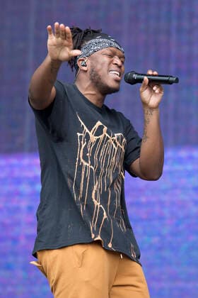 KSI performs on Main Stage East during day 3 of Reading Festival 2021 at Richfield Avenue in Reading, Berkshire. AUGUST 29th 2021  DFLx21487