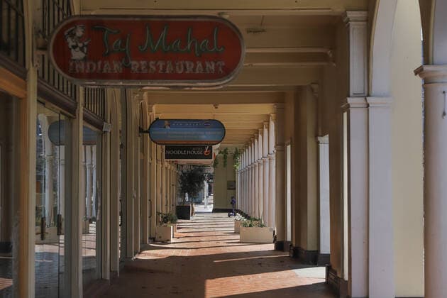 (210901) -- CANBERRA, Sept. 1, 2021 -- Photo taken on Sept. 1, 2021 shows a street in city center during the lockdown in Canberra, Australia. The lockdown of Australian Capital Territory (ACT) was extended until Sept. 17. (Photo by Xinhua) AUSTRALIA-CANBERRA-COVID-19-LOCKDOWN EXTENDED LiuxChangchang 