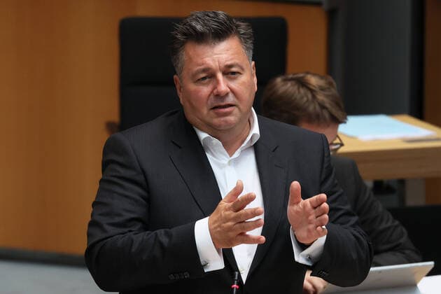 Innensenator Andreas Geisel - Fragestunde waehrend der Plenarsitzung im Abgeordnetenhaus in Berlin am 2. September 2021. *** Senator of the Interior Andreas Geisel question time during the plenary session in the House of Representatives in Berlin on 2 September 2021