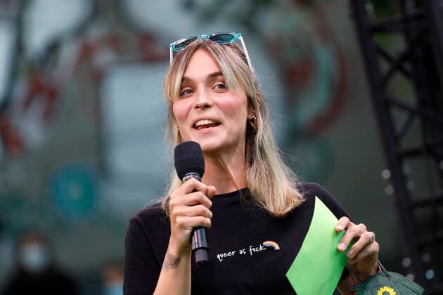 Nyke Slawik at an election campaign event of Bündnis 90 Die Grünen at Wilhelmplatz Cologne, 02 09 2021 Foto:xC.xHardtx xFuturexImage