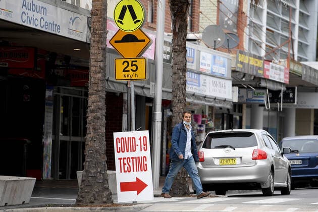 NSW CORONAVIRUS COVID19, People are seen in Auburn, west of Sydney, Saturday, September 4, 2021. More than seven million vaccinations have been administered in NSW, with 70 per cent of residents aged 16 and over receiving at least one dose. ( NO ARCHIVING, EDITORIAL USE ONLY, NO USE IN BOOKS WITHOUT CONSENT SYDNEY NSW AUSTRALIA  Copyright: xDANxHIMBRECHTSx 20210904001572518659