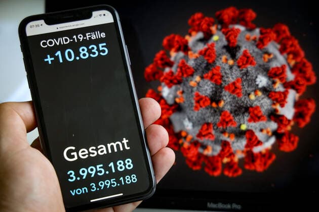Coronavirus in Germany Covid 19 Dashboard of the Robert Koch Institute 04 09 2021 Robert Koch Institute 7 days Incidence 80.7 7 days Number of cases 67 089 COVID 19 cases 3 995 188 Addition of 10 835 compared to previous day COVID 19 deaths 92 325 Addition of 24 compared to previous day