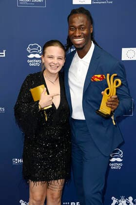 Jasna Fritzi Bauer and Eugene Boateng at the German Acting Award 2021 at Restaurant Spindler Klatt Berlin, 03 09 2021 Foto:xF.xKernx xFuturexImage