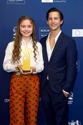 Hannah Schiller and Tim Oliver Schultz at the award ceremony of the German Acting Award 2021 at the restaurant Spindler Klatt Berlin, 03 09 2021 Foto:xF.xKernx xFuturexImage
