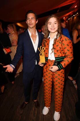 Tim Oliver Schultz and Hannah Schiller at the award ceremony of the German Acting Award 2021 at the restaurant Spindler Klatt Berlin, 03 09 2021 Foto:xF.xKernx xFuturexImage