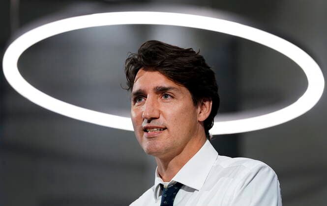 September 5, 2021, Markham, on, Canada: Liberal Leader Justin Trudeau makes remarks on gun control during the Canadian federal election campaign in Markham, Ont., on Sunday, September 5, 2021. Markham Canada  - ZUMAc35_ 20210905_zaf_c35_006 Copyright: xNathanxDenettex