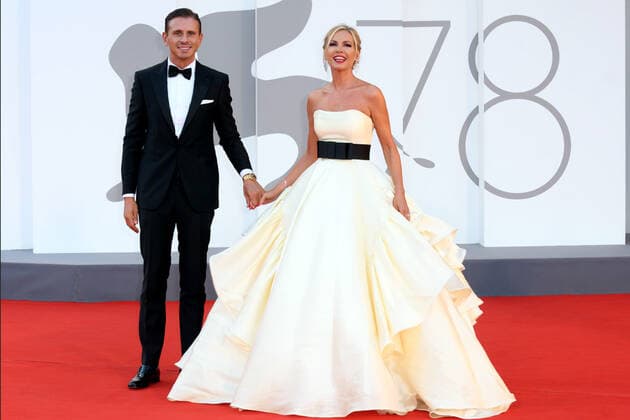 78th Venice Film Festival 2021, Red carpet Kineo Prize. Pictured: Marco Bacini, Federica Panicucci  Copyright: xManuelexMangiarottix xIPAx xVenezia2020x