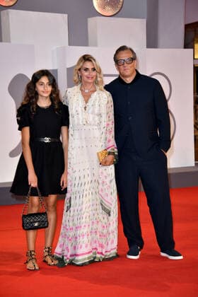 78th Venice Film Festival 2021, Red Carpet Filming Italy . Pictured Gabriele Muccino, Angelica Russo  Copyright: xSimonexComix xIPAx xVeneziax2020x