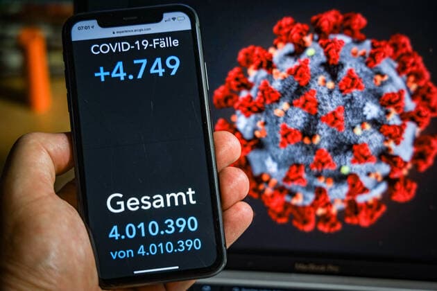 Coronavirus in Germany Covid 19 Dashboard of the Robert Koch Institute 06 09 2021 Robert Koch Institute 7 days Incidence 84.3 7 days Number of cases 70 063 COVID 19 Cases 4 010 390 Addition of 4 749 compared to the previous day COVID 19 Deaths 92 354 Addition of 8 compared to the previous day