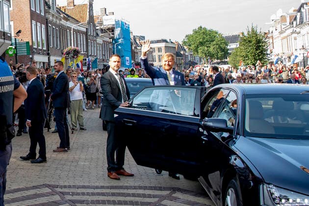 07-09-2021 Bolsward King Willem-Alexander attend the opening of the Culture Historic Center De Tiid in Bolsward. Â  Copyright: xPPEx