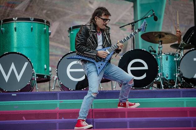 September 6, 2021, Seattle, Washington, USA: Seattle, WA - SEPTEMBER 06, 2021 : Rivers Cuomo of the rock band Weezer performs to a sold out crowd during the Hella Mega Tour at T-Mobile Park on September 06, 202 1 in Seattle, Washington. Photo Xander Deccio imageSPACE Seattle USA - ZUMAs181 20210906_zea_s181_215 Copyright: xImagespacex