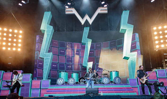 September 6, 2021, Seattle, Washington, USA: Seattle, WA - SEPTEMBER 06, 2021 : Rock band Weezer performs to a sold out crowd during the Hella Mega Tour at T-Mobile Park on September 06, 202 1 in Seattle, Washington. Photo Xander Deccio imageSPACE Seattle USA - ZUMAs181 20210906_zea_s181_206 Copyright: xImagespacex