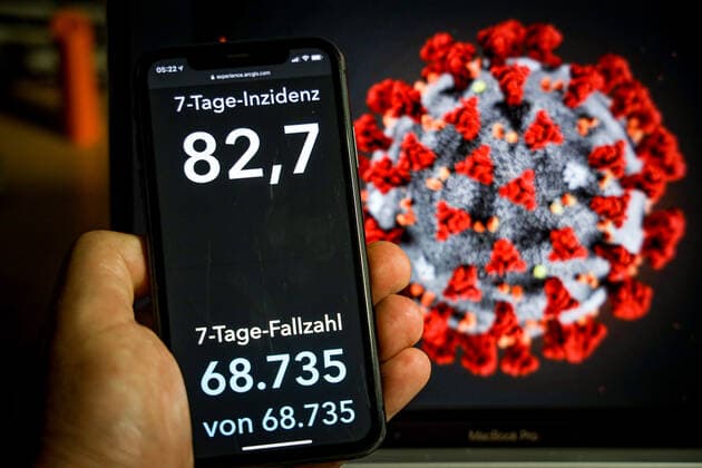 Coronavirus in Germany Covid 19 Dashboard of the Robert Koch Institute 08 09 2021 Robert Koch Institute 7 days Incidence 82.7 7 days Number of cases 68 735 COVID 19 cases 4 030 681 Addition by 13 565 compared to the previous day COVID 19 deaths 92 448 Addition by 35 compared to the previous day