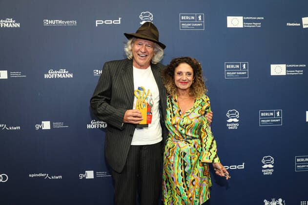 DEUTSCHER SCHAUSPIELPREIS 2021 Award Ceremony Therese Giese Prize Klaus Pohl and Laudator German Acting Award 2021 at Spindler and Klatt in Berlin Copyright: xEventpressxRadkex