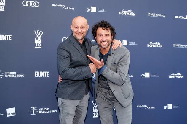 GERMAN ACTING AWARD 2021 Jürgen Vogel and Serkan Kaya on the red carpet at the German Acting Award ceremony at Spindler Klatt in Berlin. Copyright: xEventpressxGolejewskix