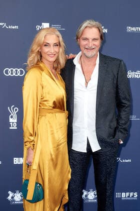 GERMAN ACTING AWARD 2021 Stefan Jürgens with girlfriend Boriana Bo Rosenmüller on the red carpet at the German Acting Award ceremony at Spindler Klatt in Berlin. Copyright: xEventpressxGolejewskix