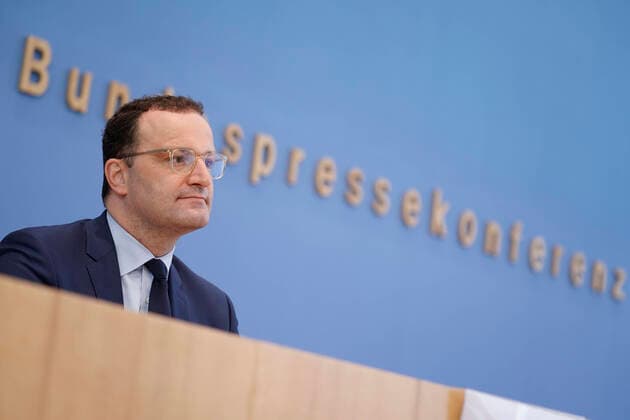 Federal Press Conference Vaccination campaign against Corona News,08 09 2021,Berlin,Federal Health Minister Jens Spahn in portrait at the Federal Press Conference on the subject of vaccination campaign against Corona Berlin Berlin Germany